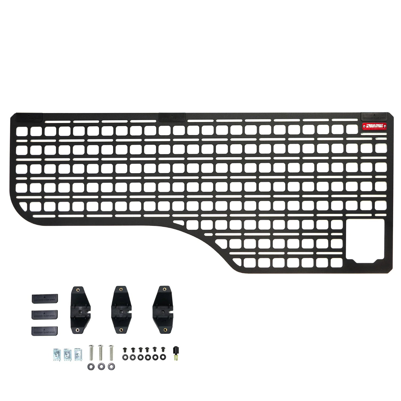 '23+ Colorado/Canyon Bedside Rack Molle Panel System Display of Included Parts 