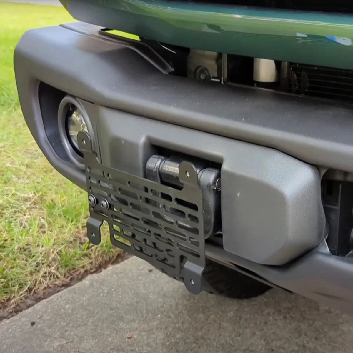 Bronco License Plate Mount Front View