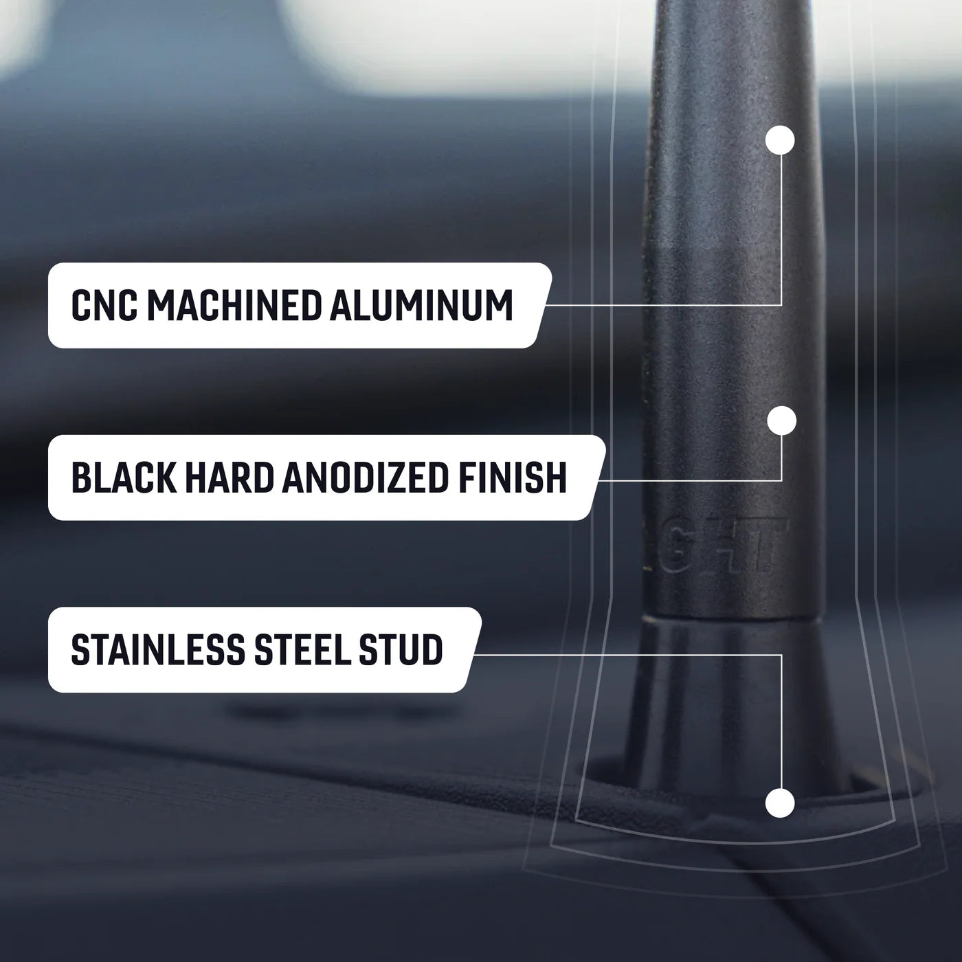 Perfect-Fit Stubby Antenna | Ford F-150/Raptor (2021+), Super Duty (2022+), Bronco (2021-2023)