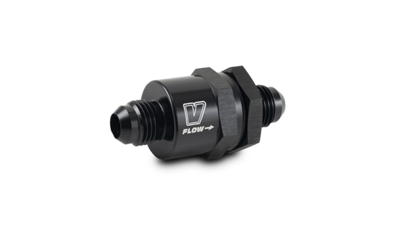 One Way Check Valves, Piston Style Front View