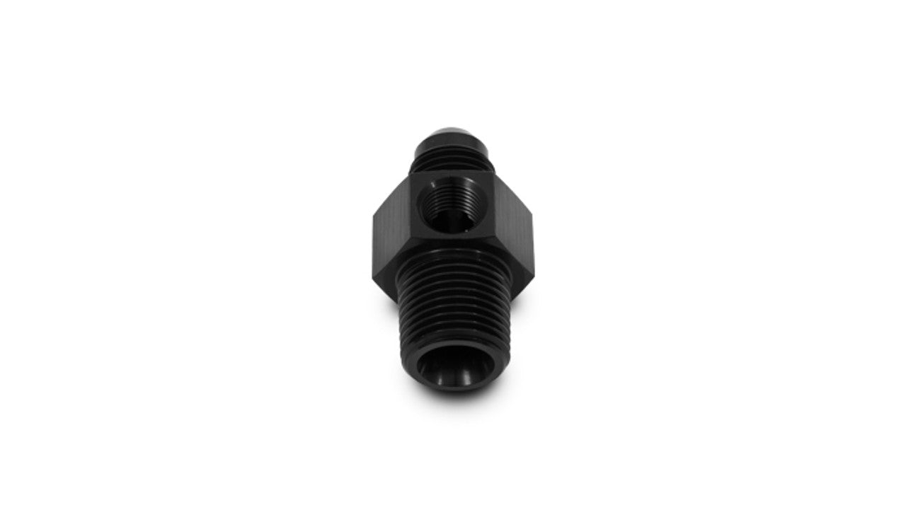 Male AN Flare to Male NPT Straight Adapters with 1/8" NPT Port Front View