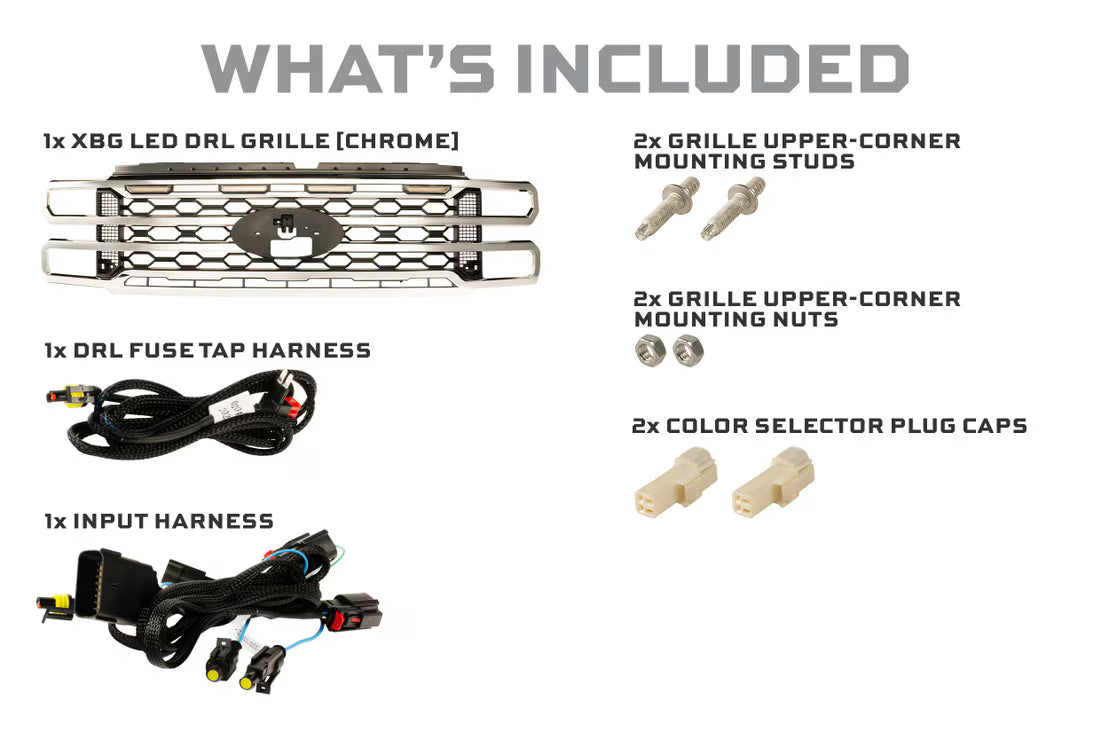 23-26 Ford Super Duty XBG LED DRL Grille