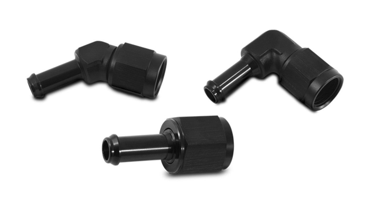 Female AN Flare to Hose Barb Adapters Front View