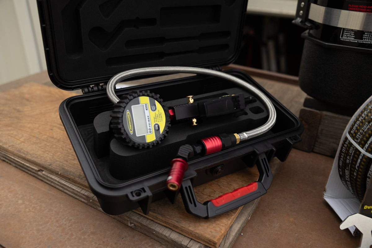 Ventoso™ RED Tire Inflator Gauge Hard Case