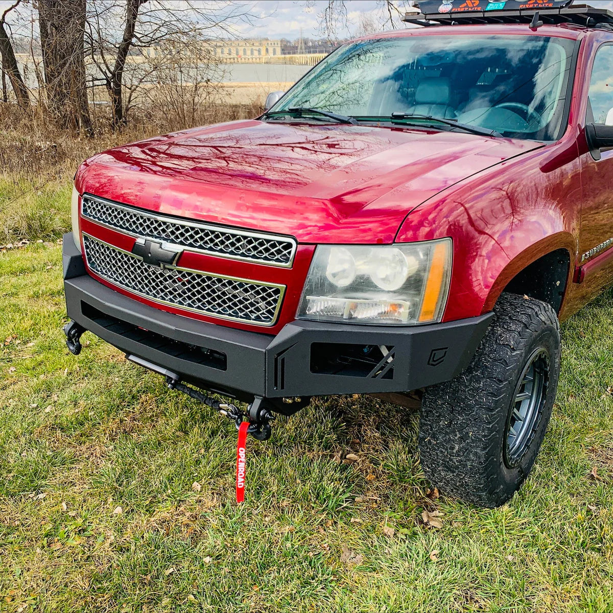 2007-2014 CHEVY TAHOE/SUBURBAN/AVALANCHE/YUKON OCTANE FRONT WINCH BUMPER Front View