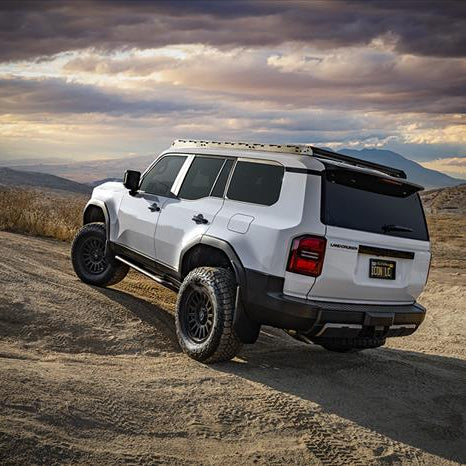 '24+ LC250/GX550 0-3" Lift Rear 2.0 Remote Reservoir Shock - DRIVER SIDE Front View