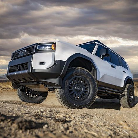 '24+ LC250 1.25-3" Lift Front 2.5 Coilovers Front View