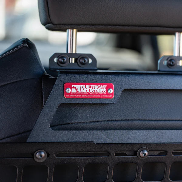 Seat Back Tech Plate MOLLE Kit Mounted View Black