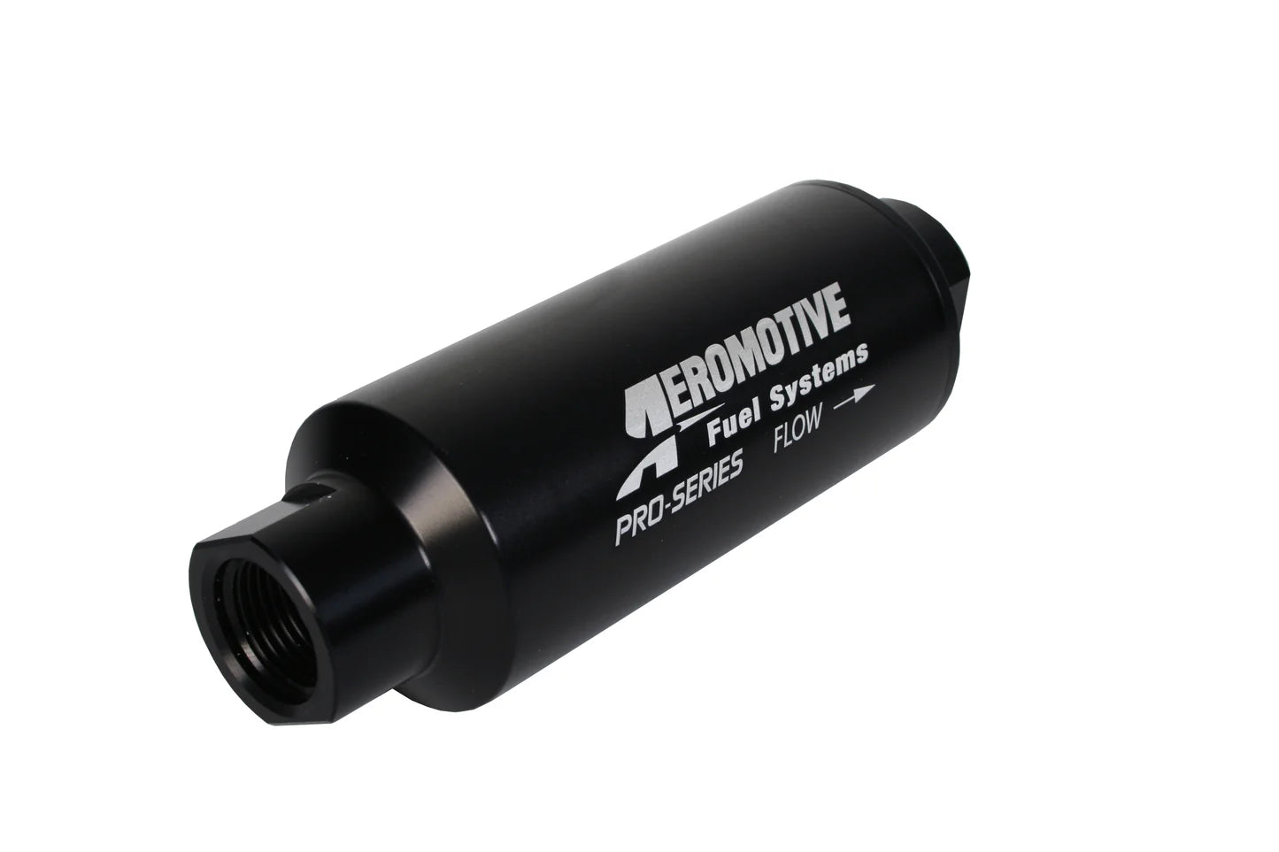 40 Micron Pro-Series Fuel Filter with AN-12 Ports & Stainless Mesh Element Front View
