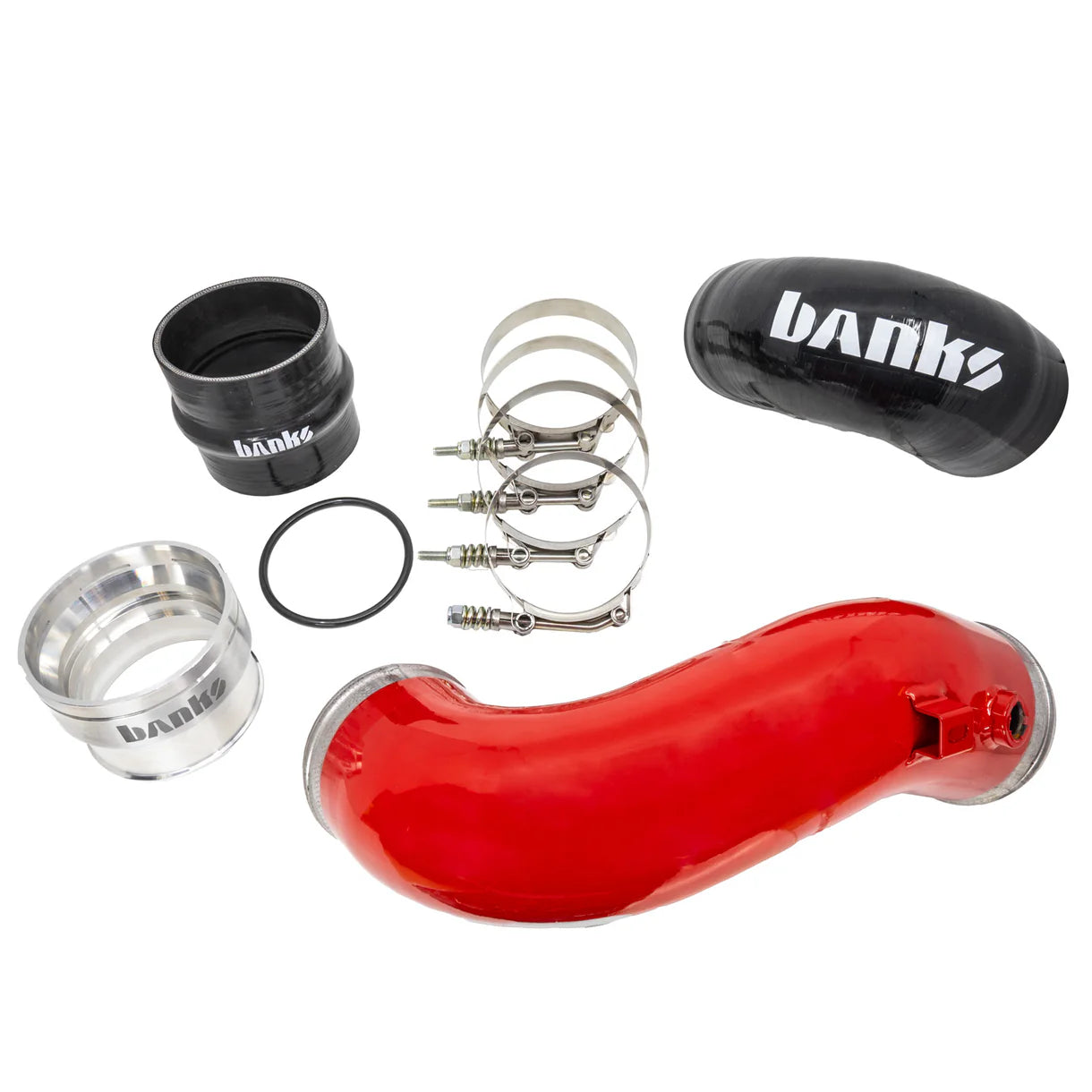 Hot and Cold Side Boost Tube System 2023-2026 Ford Super Duty 6.7L HO Front View