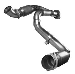 3" SS GREEN Catted Y-Pipe. 2007-2008 GM Truck 4.8L/5.3L/6.0L. Connects to OEM. Front View