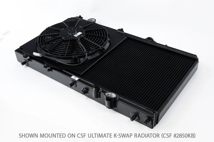 92-00 Civic All-Aluminum Fan Shroud w/ 12-inch SPAL Fan Front View