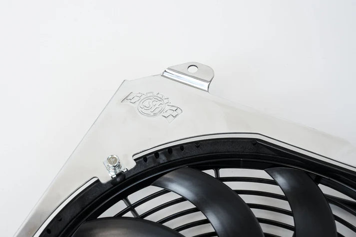 92-00 Civic All-Aluminum Fan Shroud w/ 12-inch SPAL Fan Front View