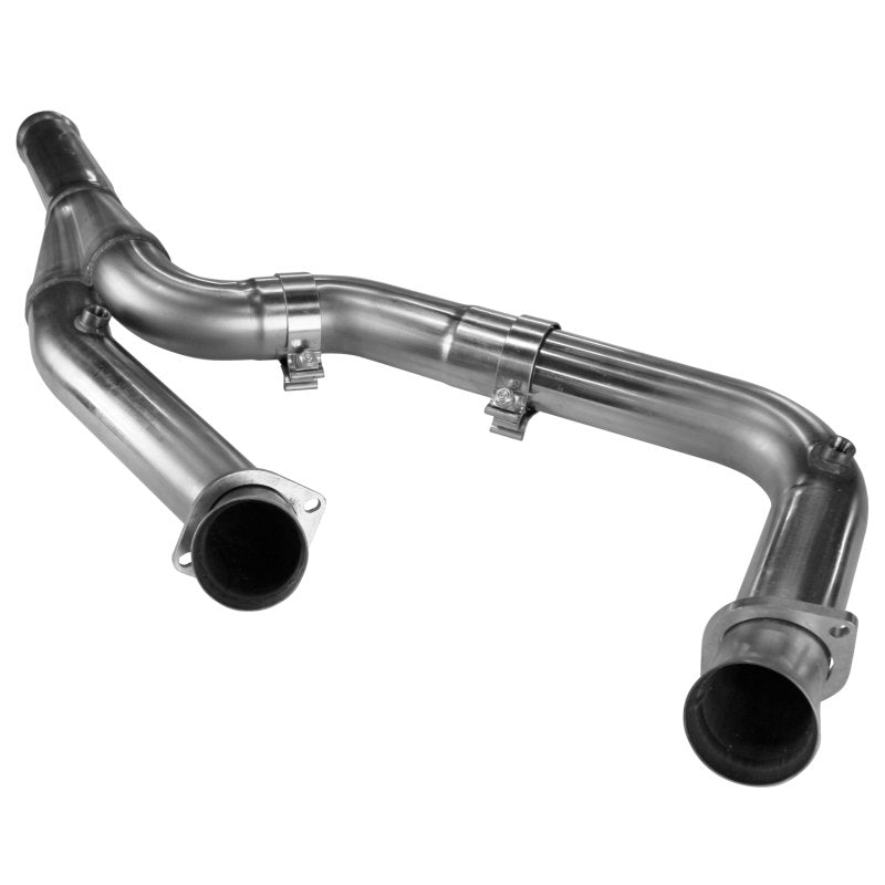 3" Stainless Competition Only Y-Pipe. 2014-2018 GM 1/2 Ton Truck 6.2L Front View