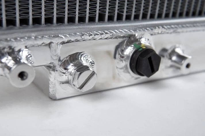 93-98 Toyota A80 Supra (NA/TT) High-Performance All-Aluminum Radiator Bottom View