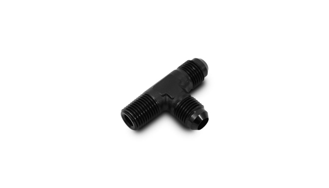 Male Flare Tee Adapter, NPT on Run Front View