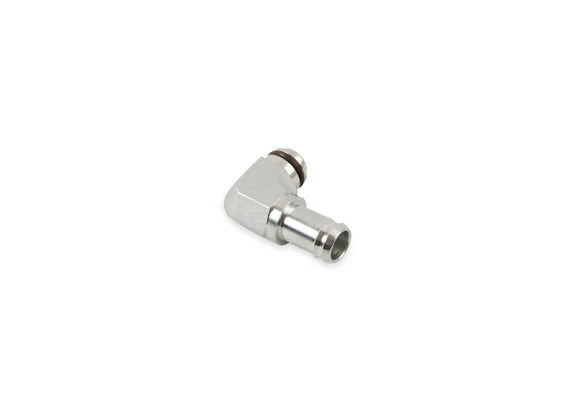 Earl's Remote Reservoir Adapter Kit for Saginaw Type II Power Steering Pumps Front View Silver