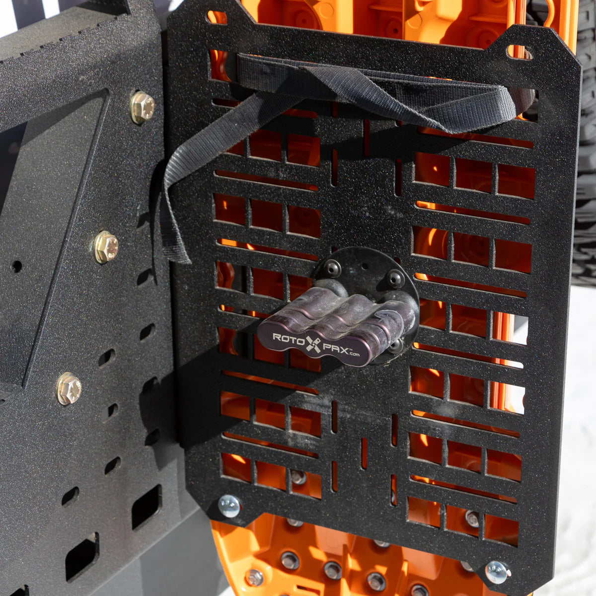 Universal Overland Accessory Mount - FITS SWING OUT BUMPERS Front View