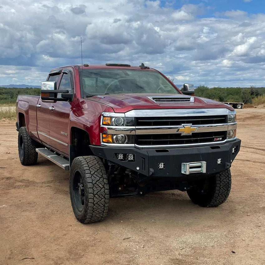 2015-2019 CHEVY SILVERADO 2500/3500 OCTANE FRONT WINCH BUMPER Front View