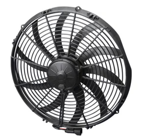 16.00" Electric Fan Puller Style Extreme Performance 2500CFM 10-blade curved style blade Front View