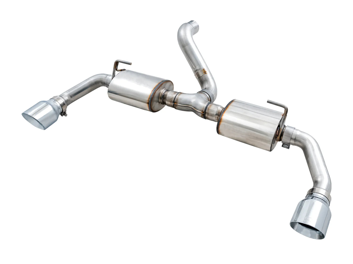 AWE Exhaust Suite for the 2.0T Jeep JL/JLU Wrangler Front View