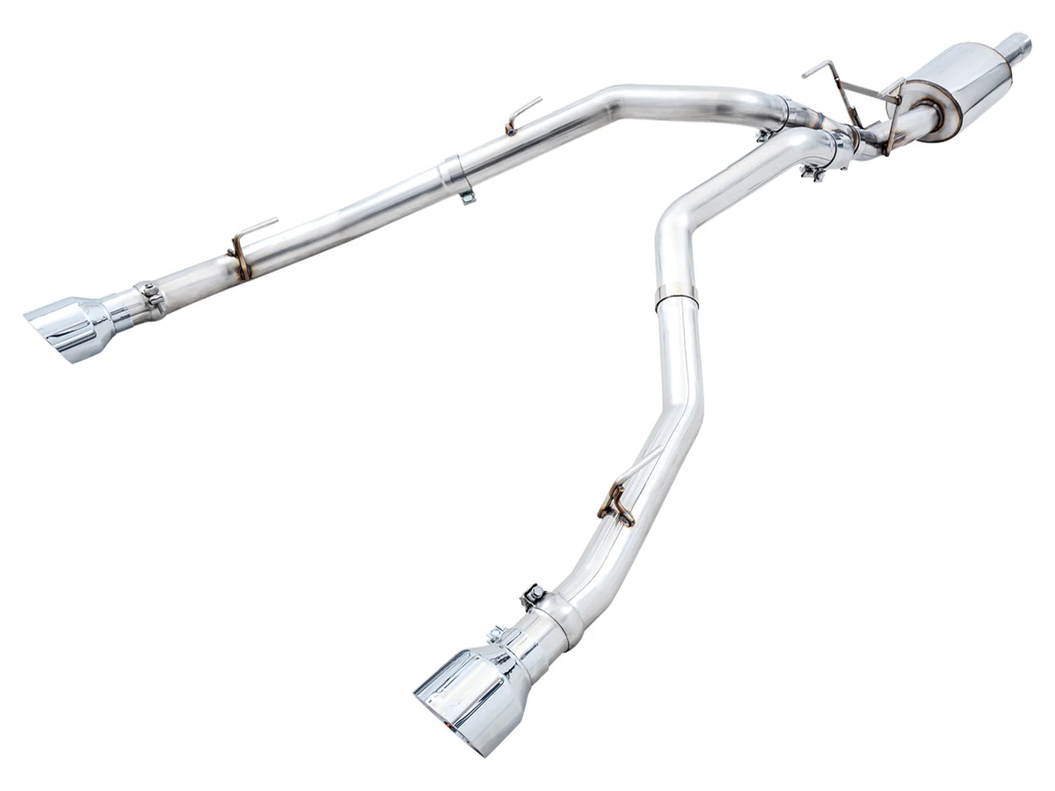 AWE 0FG Exhaust Suite for the 4th Gen RAM 1500 5.7L (with bumper cutouts) Front View