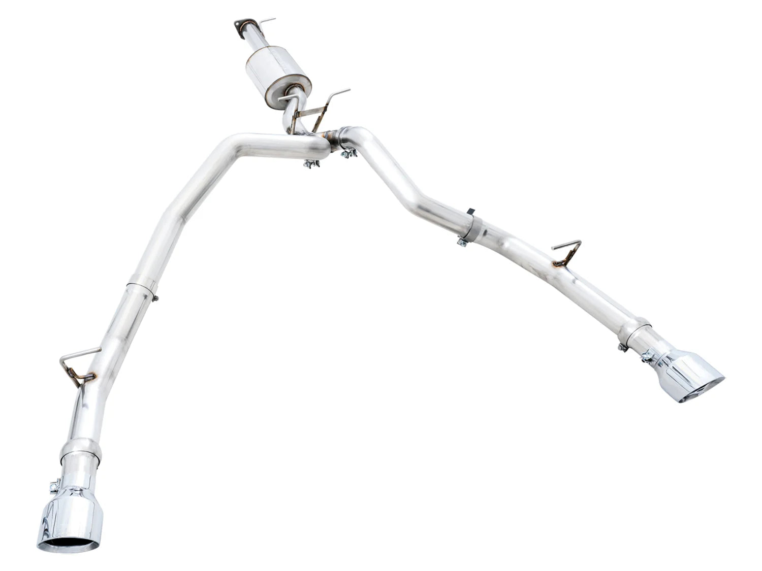 AWE 0FG Exhaust Suite for the 5th Gen RAM 1500 5.7L Front View