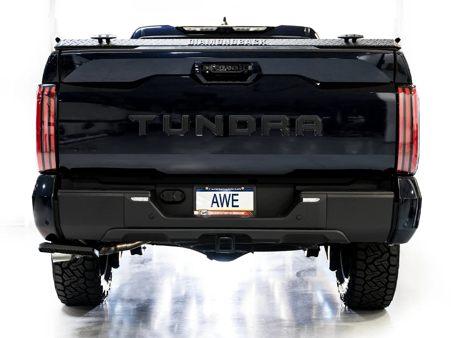 AWE 0FG Exhaust for '22+ Toyota Tundra Front View
