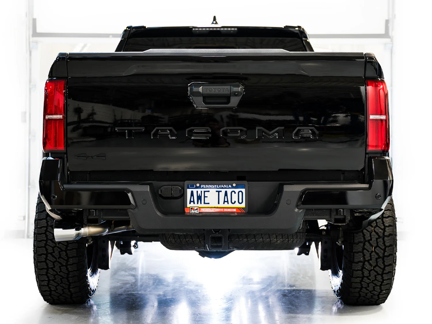 AWE Exhaust Suite for the 4th Gen Toyota Tacoma Front View