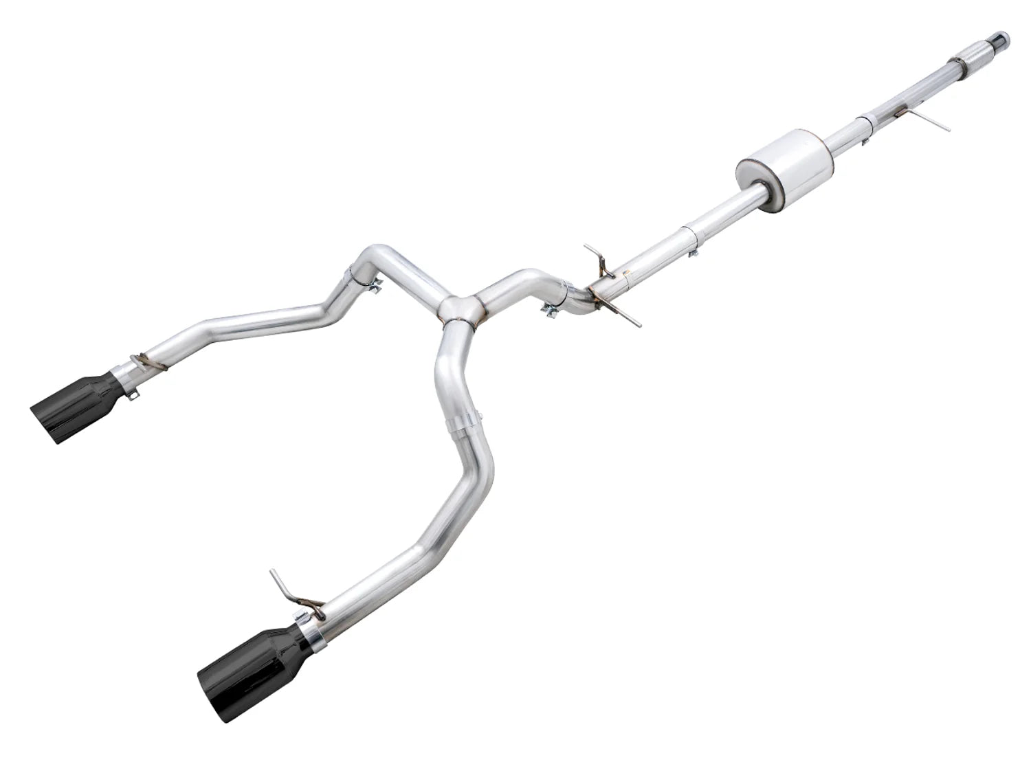 AWE 0FG Exhaust Suite for the 4th Gen Silverado/Sierra 5.3L Front View