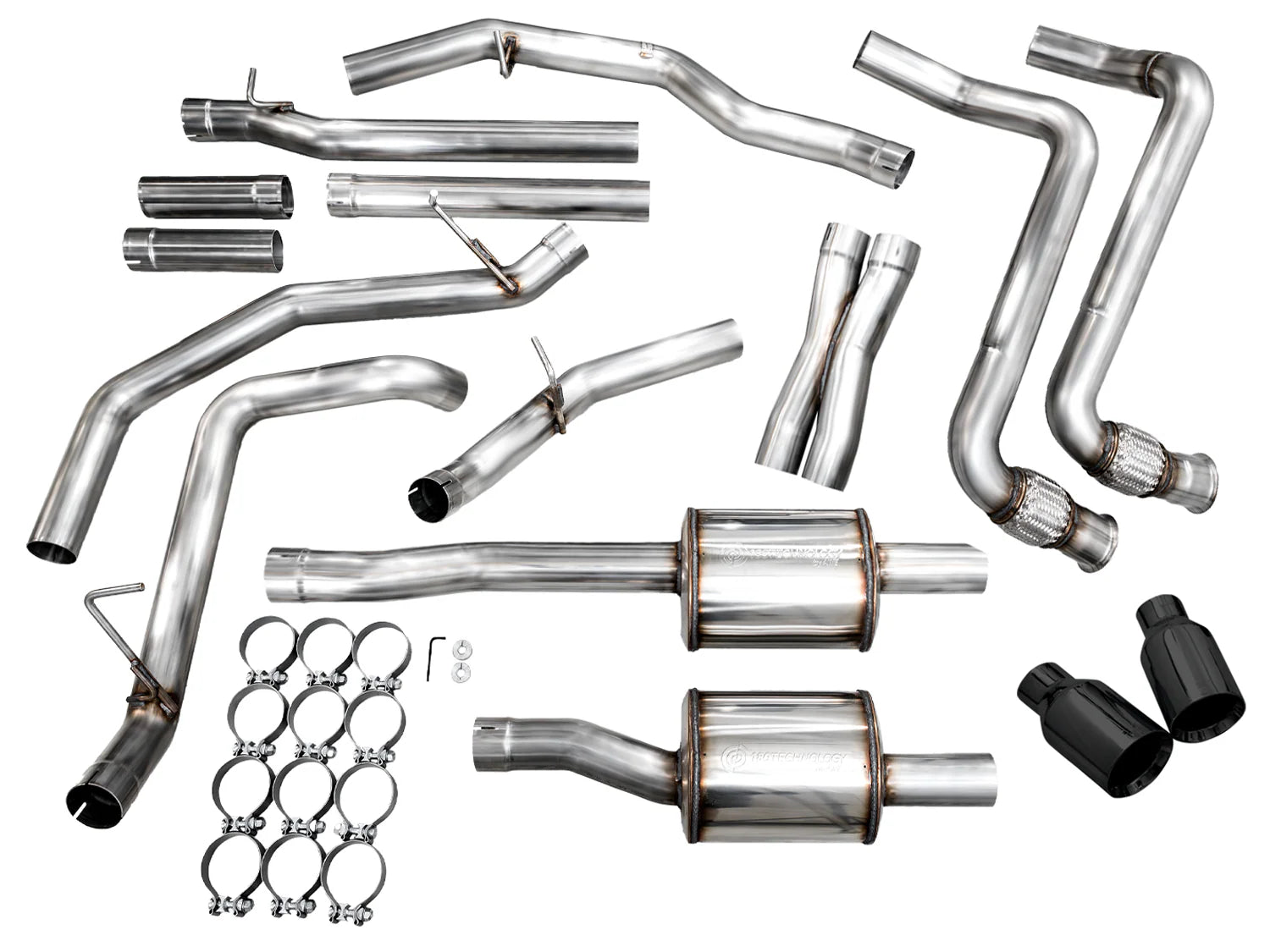 AWE 0FG Exhaust Suite for the 25+ RAM 1500 3.0L Front View