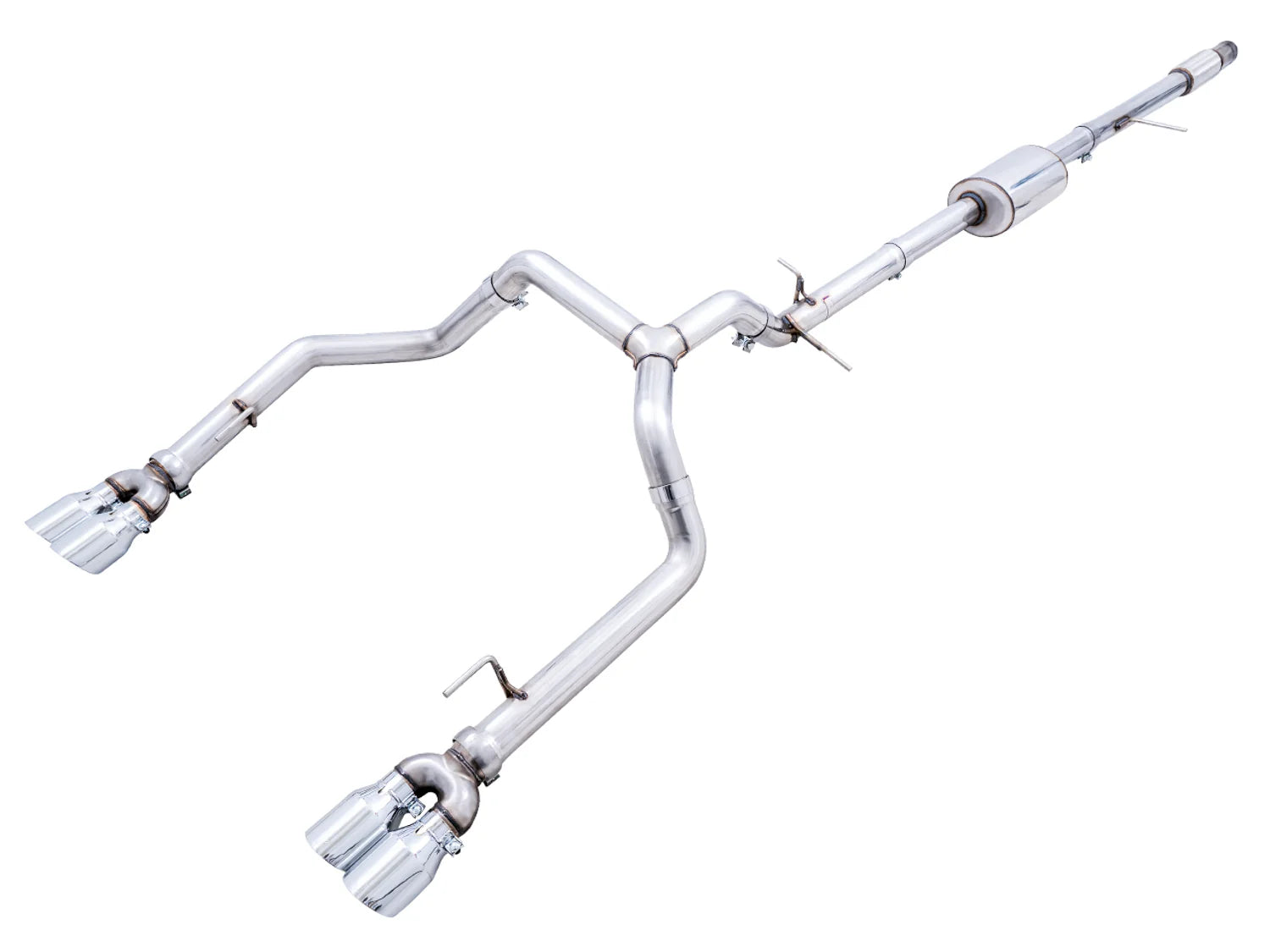 AWE 0FG Exhaust Suite for the 4th Gen Silverado/Sierra 5.3L Front View
