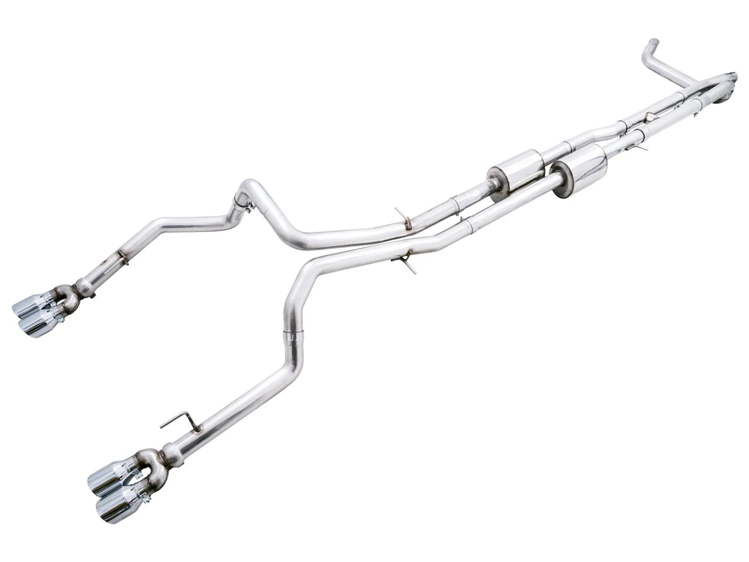AWE 0FG Exhaust Suite for the 4th Gen Silverado ZR2 / Sierra AT4X Front View