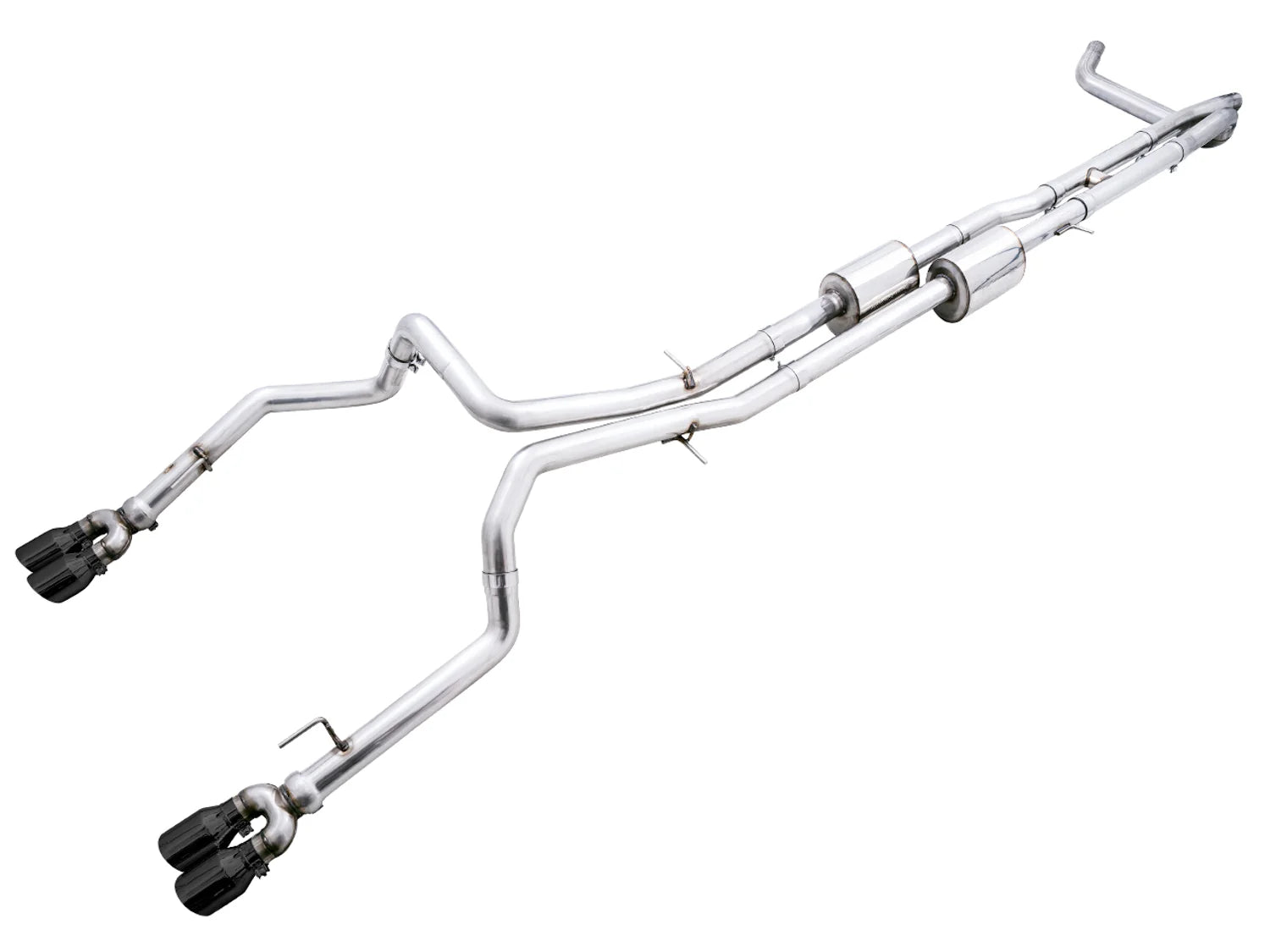 AWE 0FG Exhaust Suite for the 4th Gen Silverado/Sierra 6.2L Front View