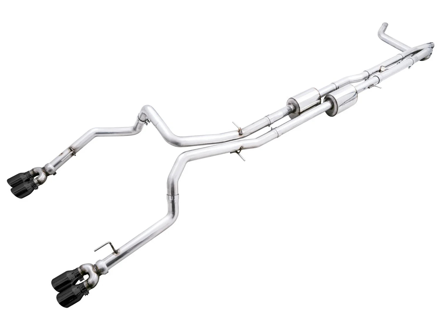 AWE 0FG Exhaust Suite for the 4th Gen Silverado ZR2 / Sierra AT4X Front View
