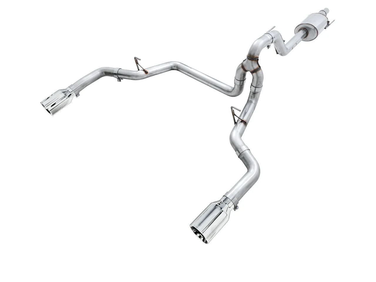 AWE 0FG Exhaust Suite for the '15-'20 Ford F-150 Ecoboost Front View