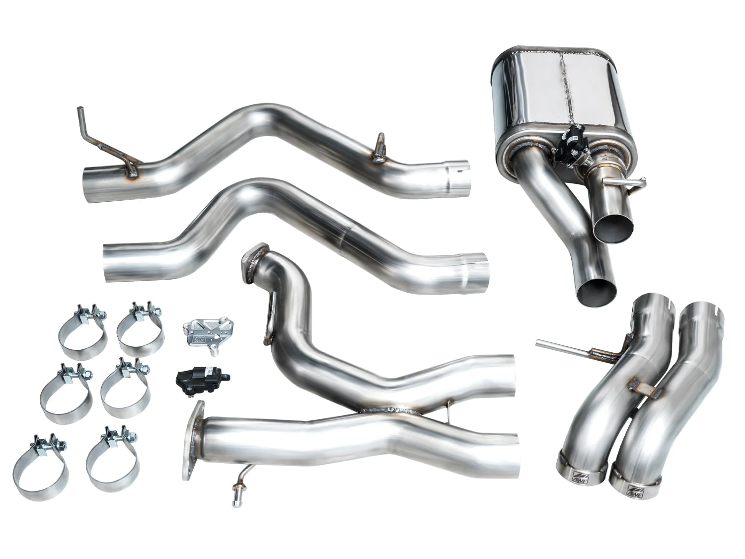 SWITCHPATH EXHAUST FOR THE 22-24 FORD BRONCO RAPTOR Display of Included Parts