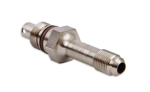 Earl's ADAPTER AN -6 TO PS PUMP-USE W/HOLLEY PUMP Front View Silver
