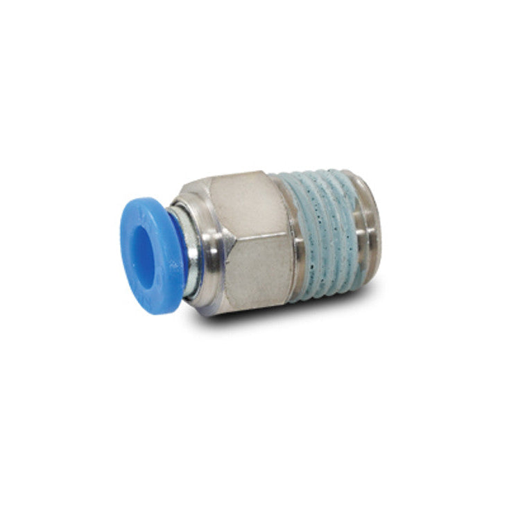 Male Straight Push Lock Vacuum Fittings Front View