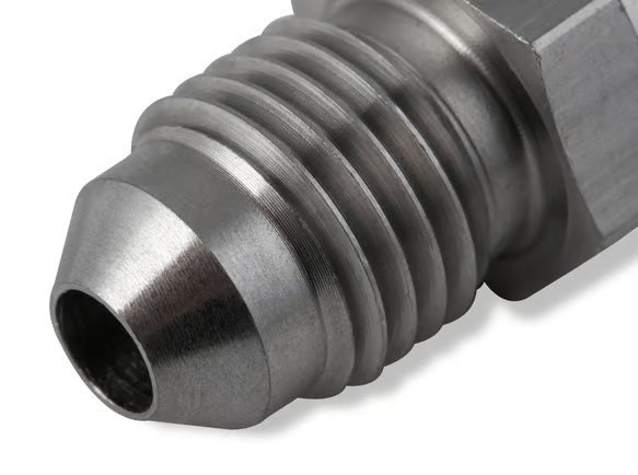 Earl's -4AN Male to OE (Original Equipment) GM/Jeep/Mopar Master Cylinder & Clutch Release Bearings Front View Silver
