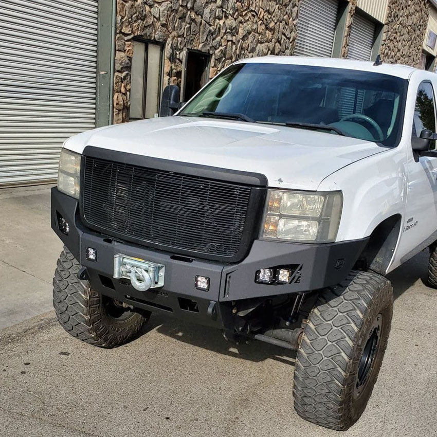 2007-2010 GMC 2500HD/3500HD FRONT OCTANE WINCH BUMPER Front View