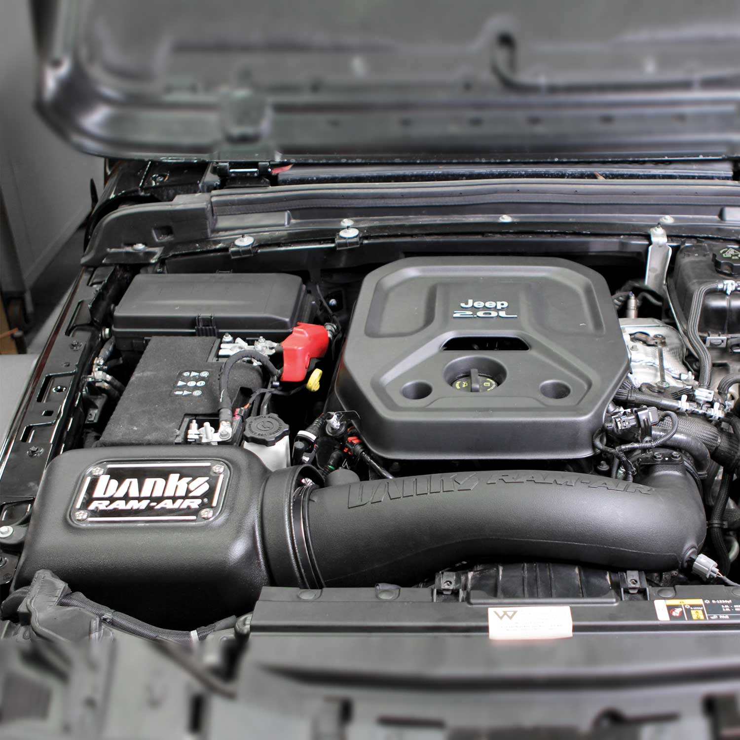2018-2023 Jeep Wrangler JL 2.0L Turbo Banks Ram-Air® Big-Ass Oiled or Dry Filter, Cold Air Intake System