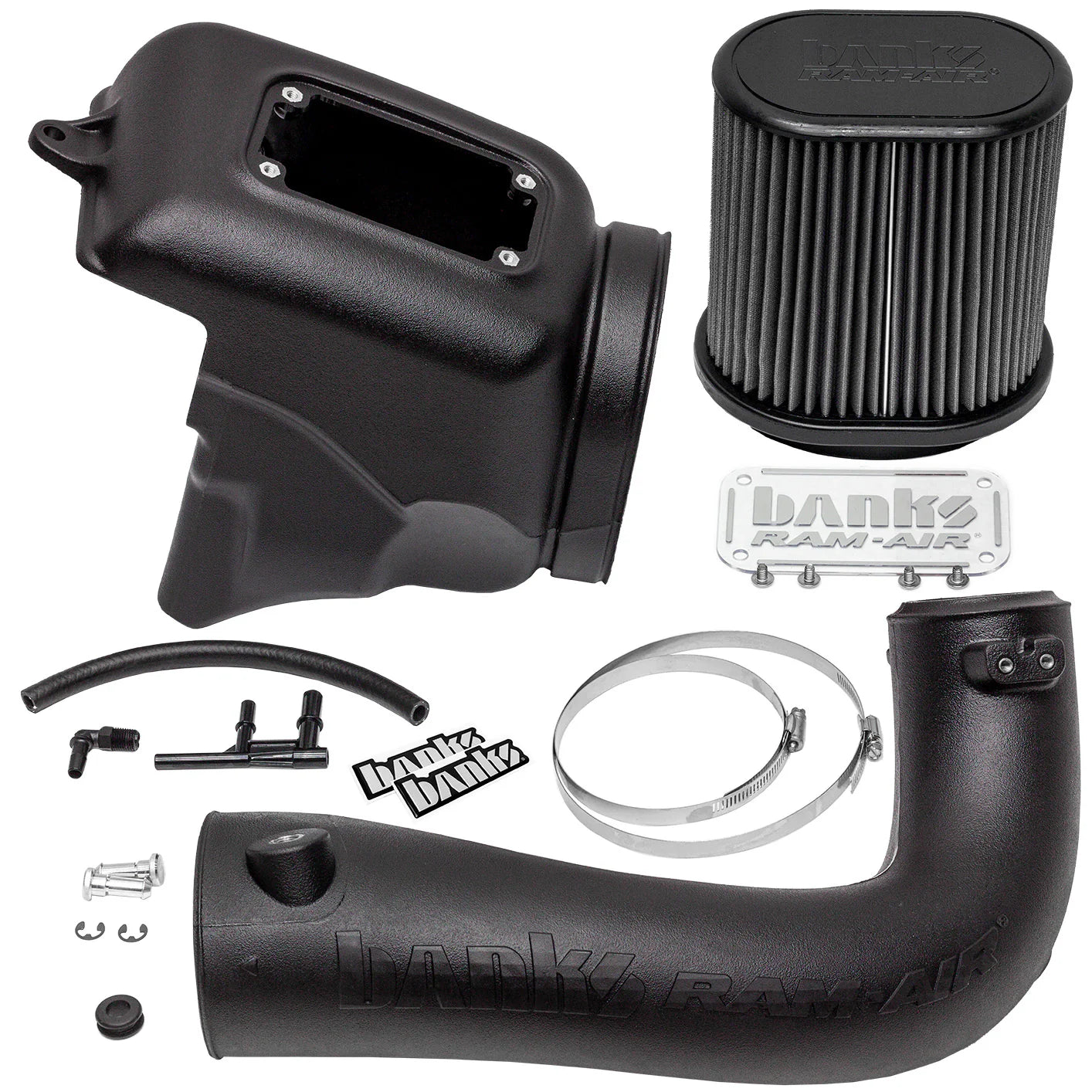 2018-2023 Jeep Wrangler JL 2.0L Turbo Banks Ram-Air® Big-Ass Oiled or Dry Filter, Cold Air Intake System