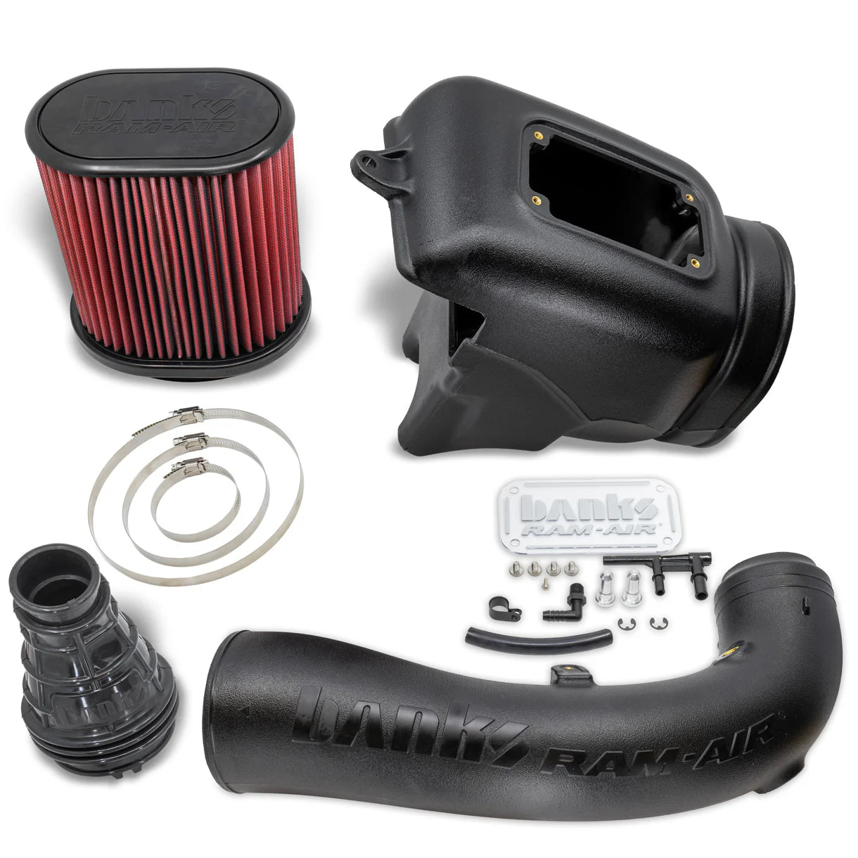 2024-2025 Jeep Wrangler 4xe 2.0L Hybrid Does not fit non-hybrid 2.0L Banks Ram-Air® Big-Ass Oiled or Dry Filter, Cold Air Intake System