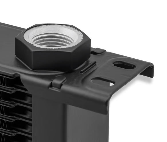 Earl's UltraPro Oil Cooler - 25 Rows - Extra-Wide Cooler Front View Black