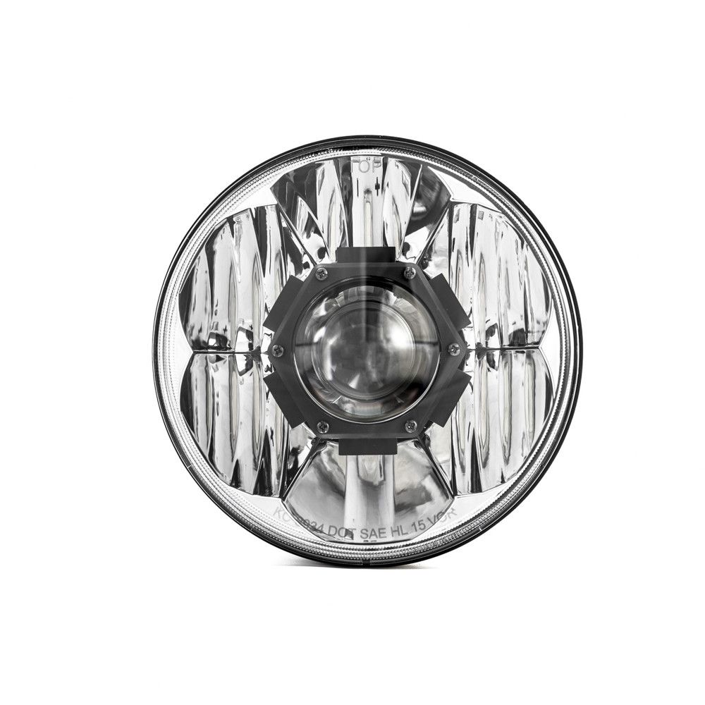 KC HiLites 7" Gravity® LED Pro DOT Headlight - Driving Beam - Single - Universal / 07-18 Jeep JK