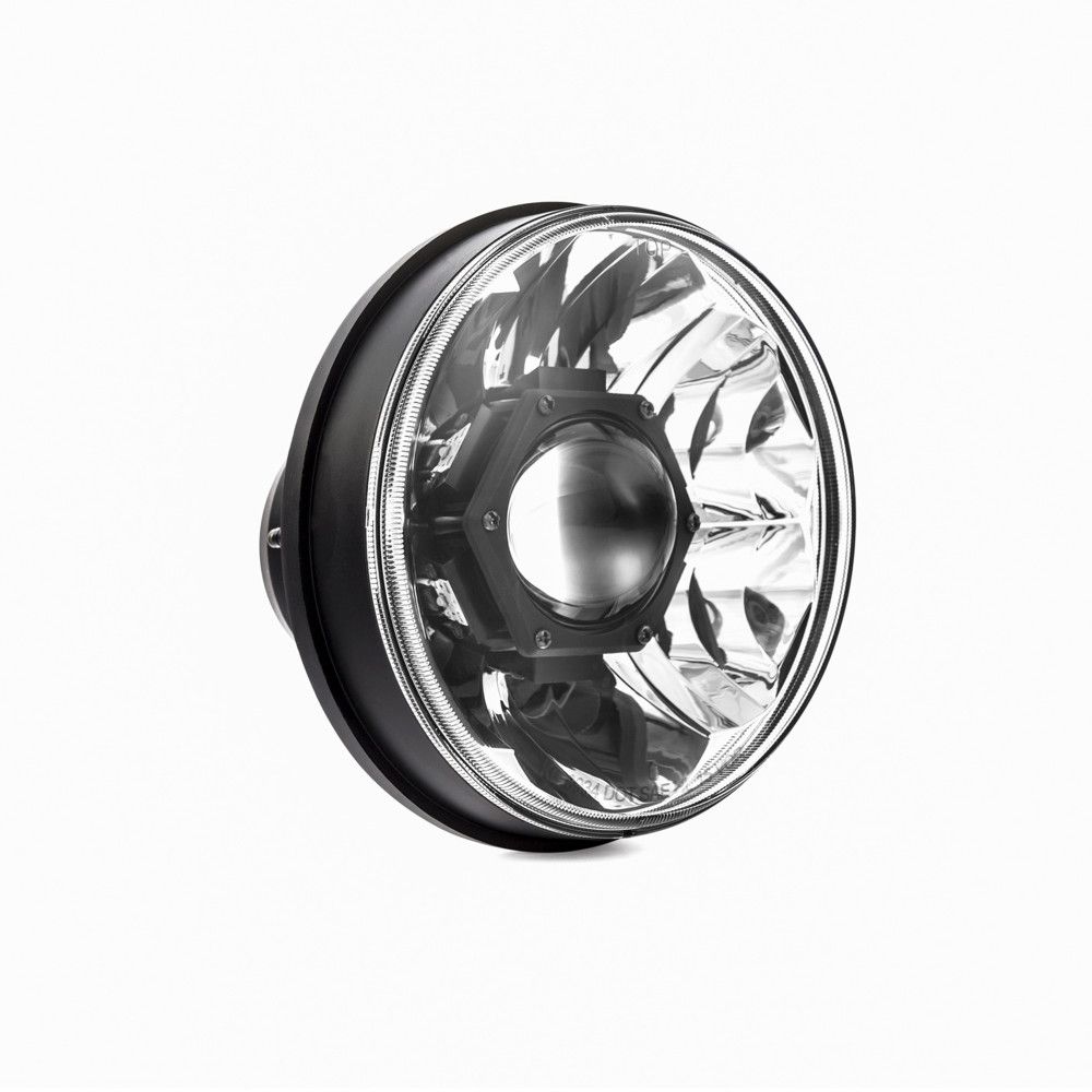 KC HiLites 7" Gravity® LED Pro DOT Headlight - Driving Beam - Single - Universal / 07-18 Jeep JK