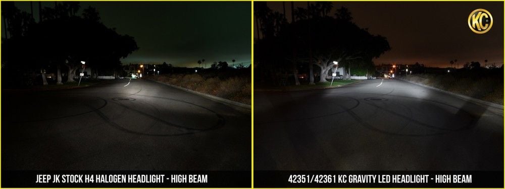 KC HiLites 7" Gravity® LED DOT Headlight | Driving Beam | Pair | 07-18 Jeep JK