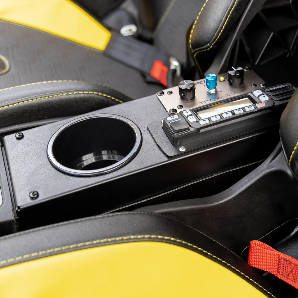 CanAm Maverick R Radio and Intercom Bracket Front View