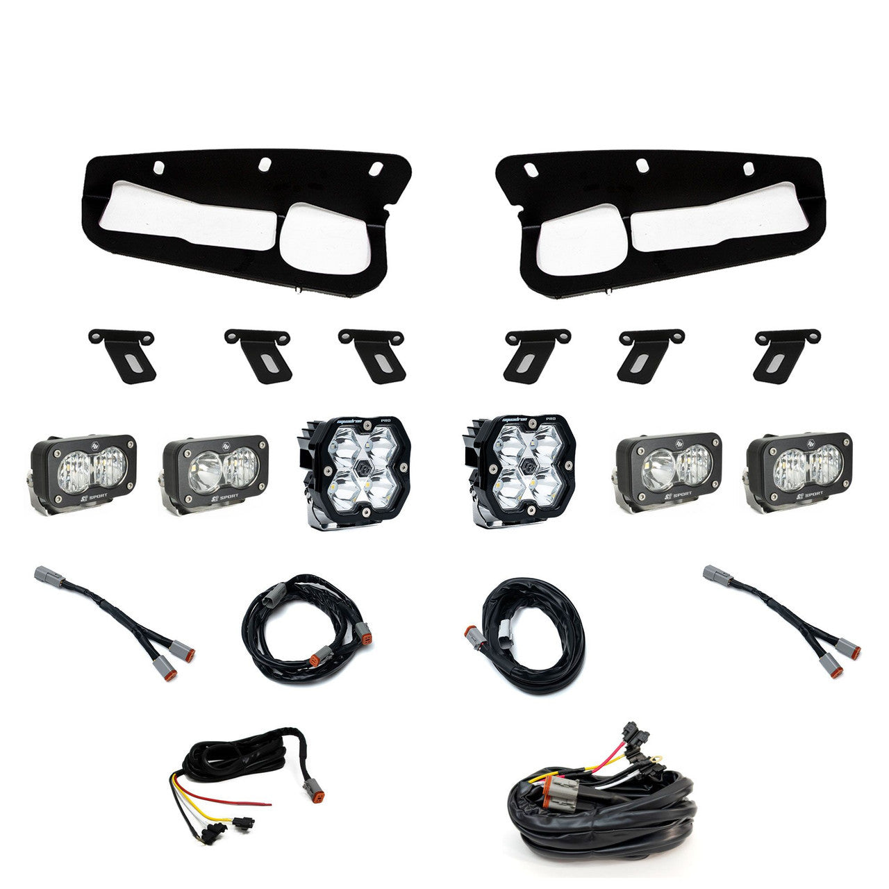 Squadron 2.0 Pro/Dual S2 Sport Fog Pocket Light Kit - Ford 2021-26 Bronco; 2022-24 Bronco Raptor; Note: w/ Steel Bumper